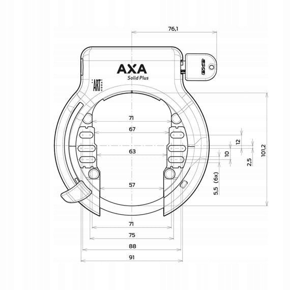 AXA Solid Plus Rear Wheel Lock + AXA 150 Cable Kind wheel lock