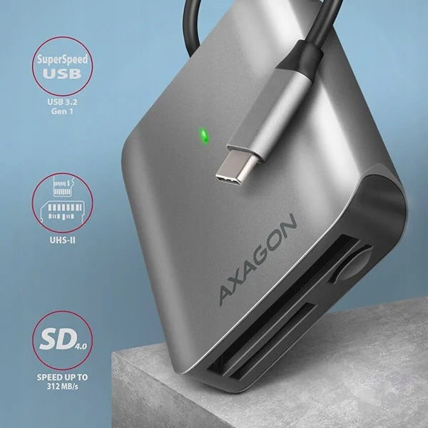 AXAGON CRE-S3C SuperSpeed USB-C UHS-II čtečka Manufacturer Axagon