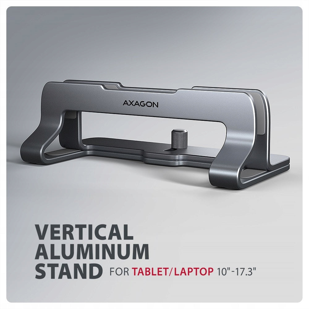 AXAGON STND-VG Laptop Base Aluminum 10-17,3 Inch Vertical, Grey Manufacturer code STND-VG