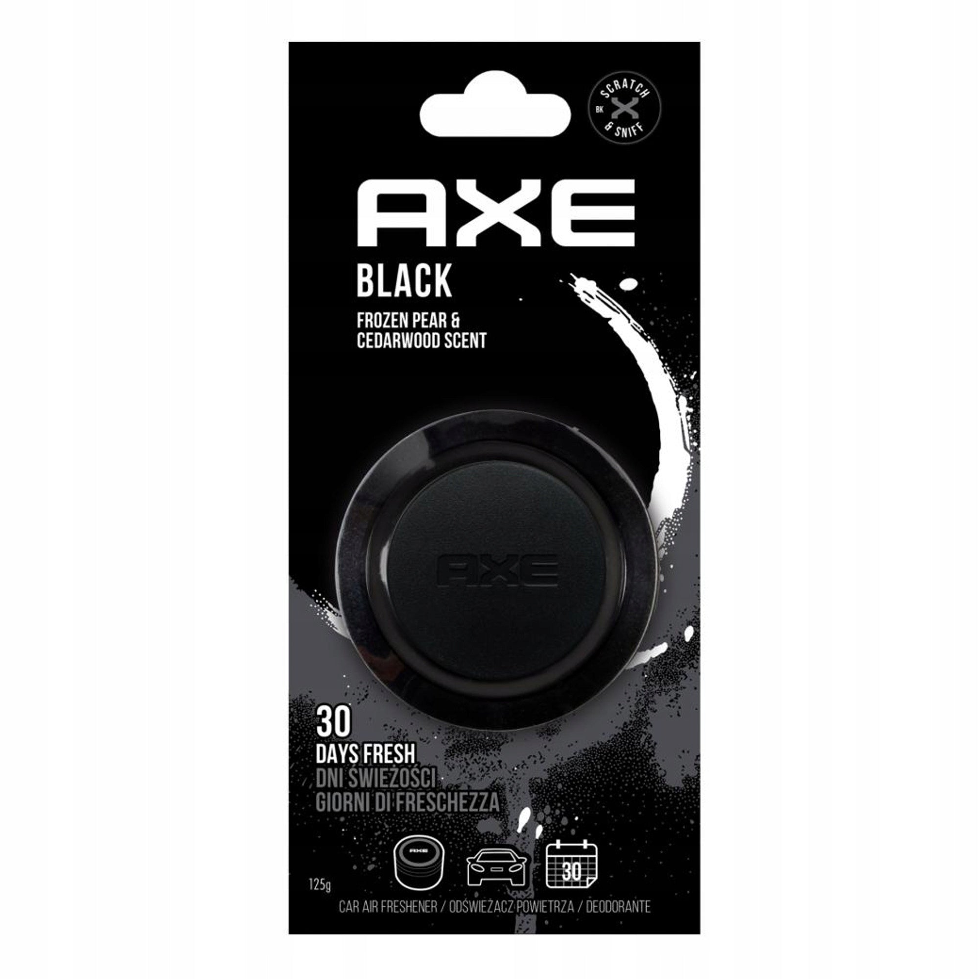 AXE CAR FRAGRANCE FRESHENER CAN BLACK