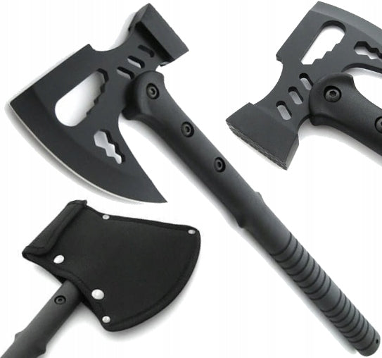AXE KNIFE MACHETE AXE SURVIVAL SOLID WITH CASE N745C TOMAHAWK