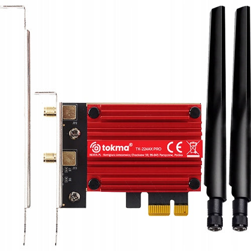 AXE5400 NETWORK CARD 6GHz 160MHz WiFi 6E WPA3 GIGABIT WITH TRI-BAND ANTENNAS Packaging status original