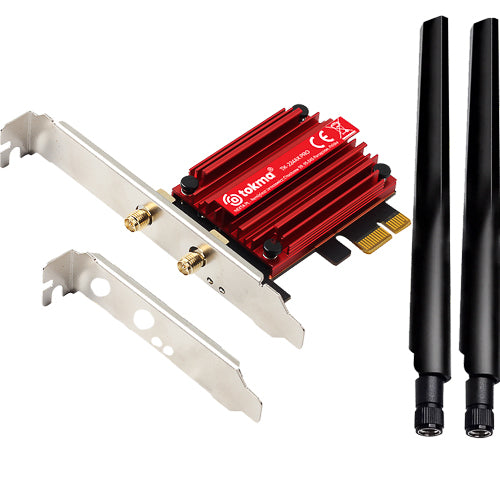 AXE5400 NETWORK CARD 6GHz 160MHz WiFi 6E WPA3 GIGABIT WITH TRI-BAND ANTENNAS