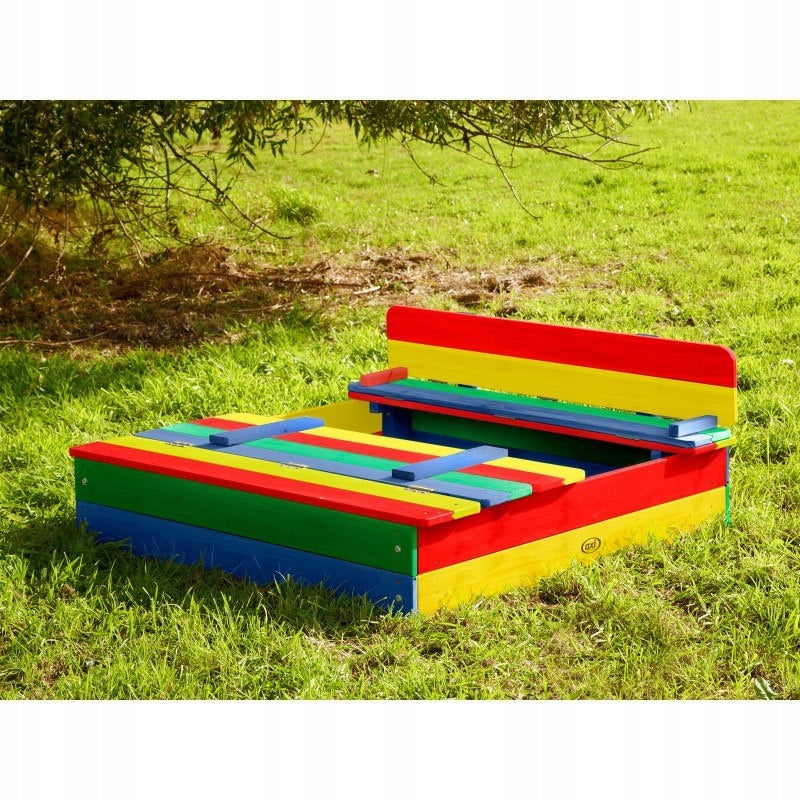 AXI Wooden Sandbox Ella Rainbow Covered with Benches Character/Title none