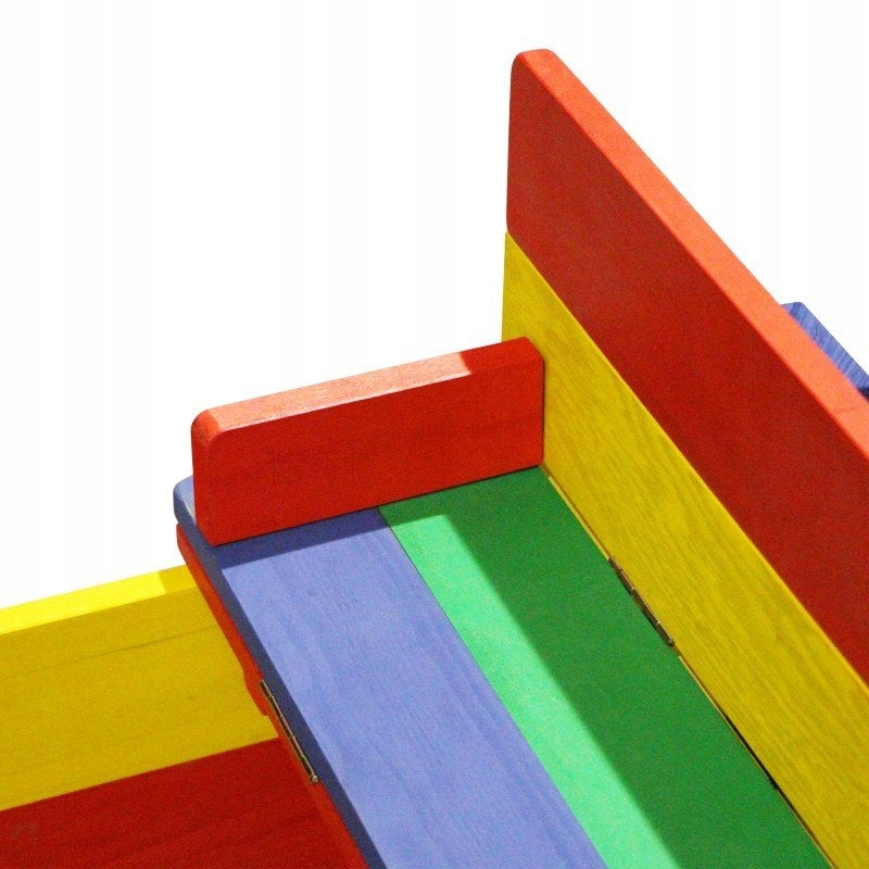 AXI Wooden Sandbox Ella Rainbow Covered with Benches Kid's age 3＋ years