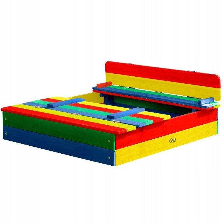 AXI Wooden Sandbox Ella Rainbow Covered with Benches Manufacturer code A031.010.08