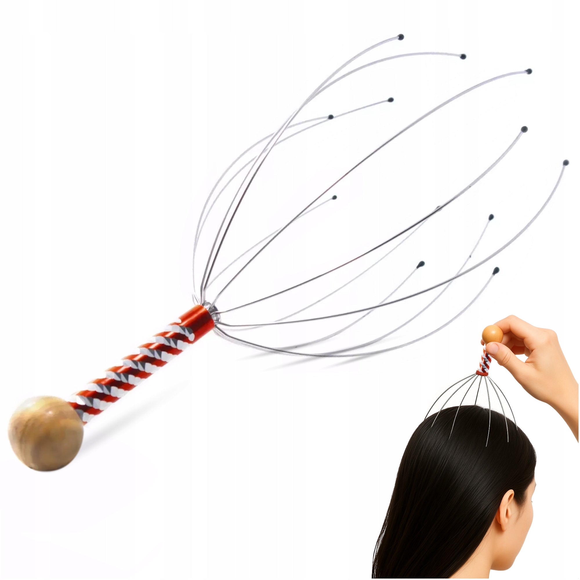AYURVEDIC SCALP MASSAGER HANDHELD RELAXING HEALTH MASSAGE