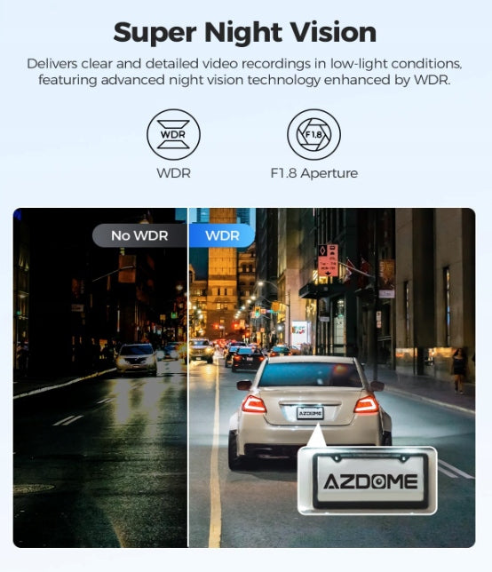 AZDOME GS63H 4K – Car camera with Wi-Fi 6 and GPS | Night recording Manufacturer code 25m-01