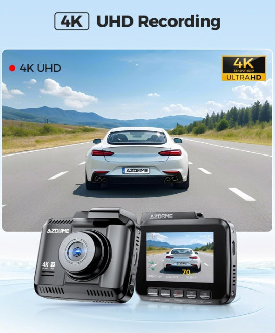 AZDOME GS63H 4K – Car camera with Wi-Fi 6 and GPS | Night recording Packaging status original