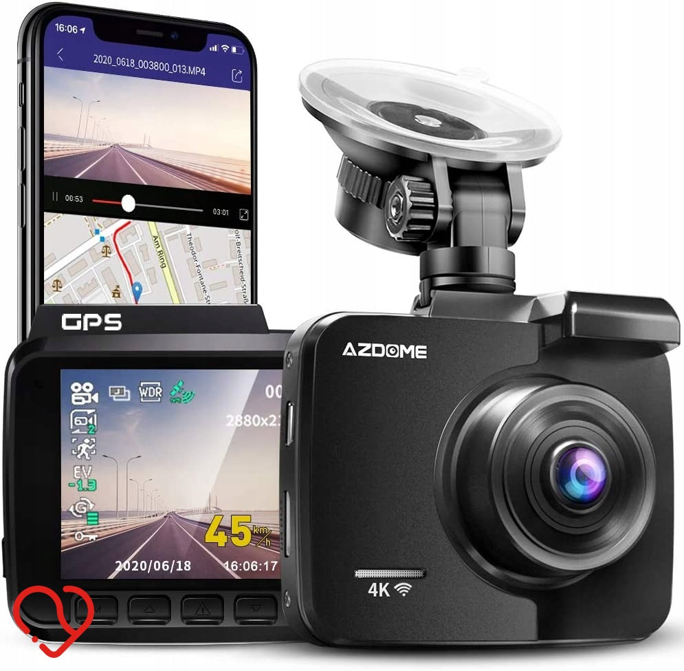 AZDOME GS63H 4K UHD GPS Video Recorder WDR dash cam
