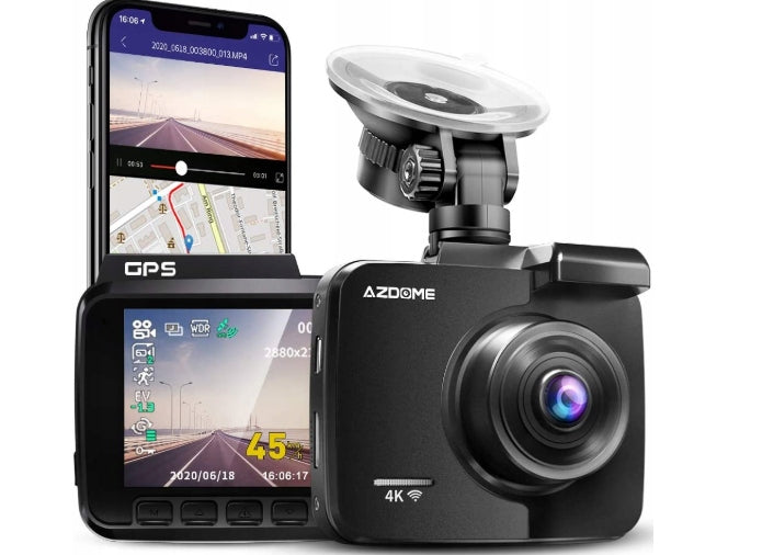 AZDOME GS63H 4K UHD Video Recorder with GPS and WiFi Black Car Camera Packaging status original