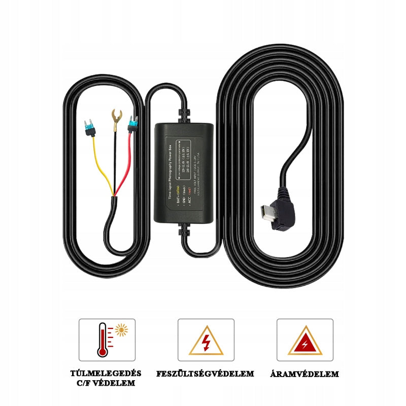 AZDOME HM03R 24H parkolási hardwire kit – mini USB tápkábel Packaging status original