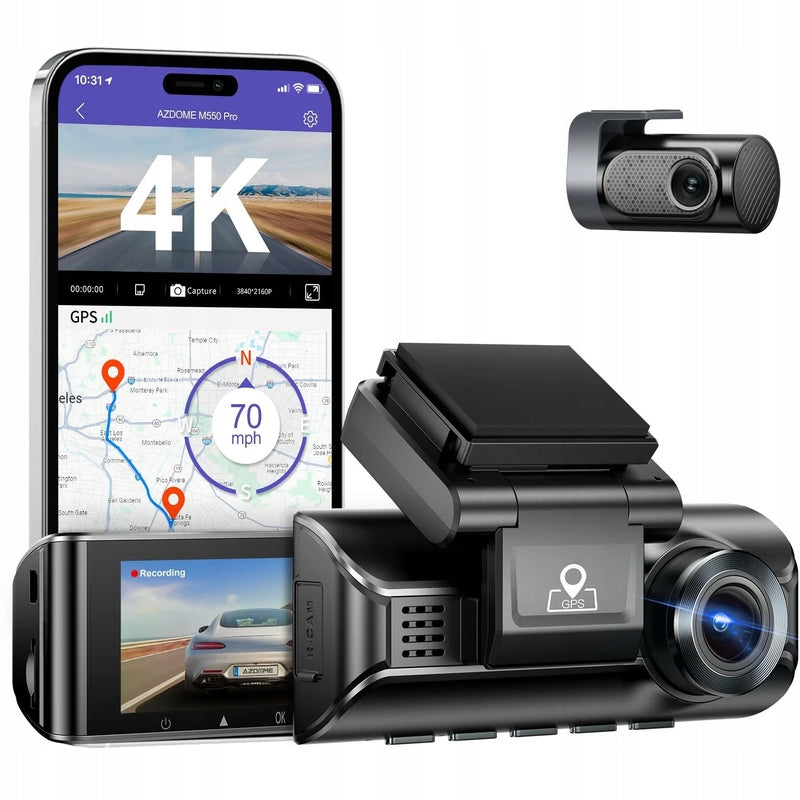 AZDOME M550 Pro 4K Dash Cam Kit with Rear Camera