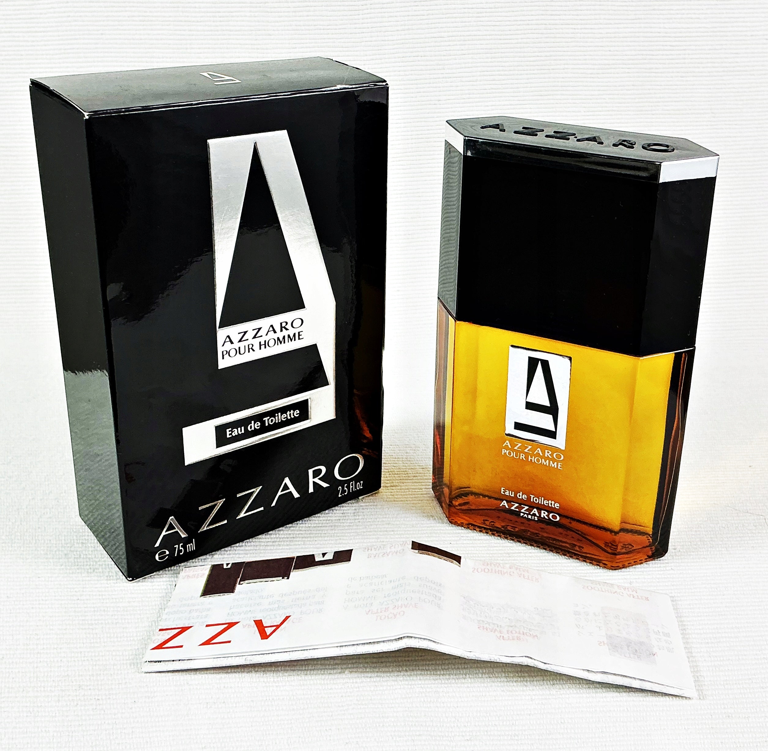 AZZARO POUR HOMME 75 ML EAU DE TOILETTE SPLASH EARLY RELEASE UNIQUE Packaging status original