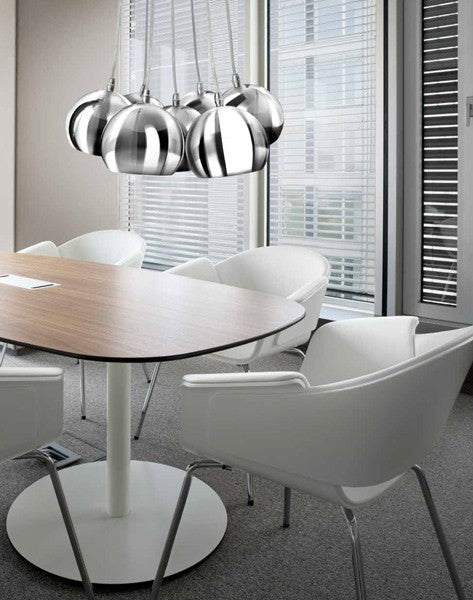 Azzardo pakabinamas šviestuvas Noa 1 Chrome/White