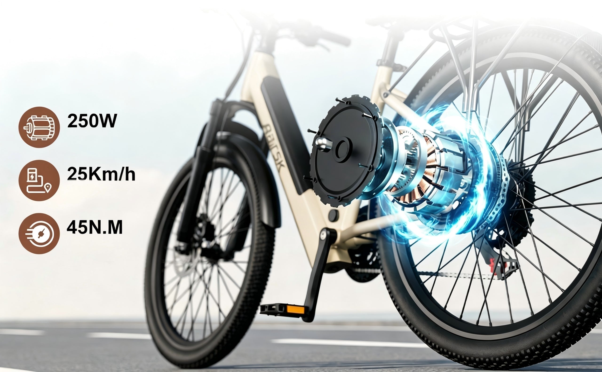 Aairsk S600 WOMEN'S ELECTRIC BIKE 26" 36V 13Ah Range 70KM E-Bike Foldability partially assembled, calibrated