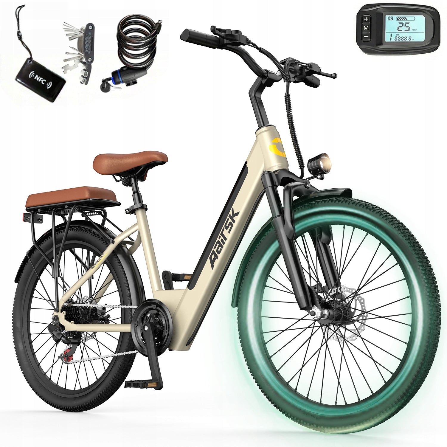 Aairsk S600 WOMEN'S ELECTRIC BIKE 26" 36V 13Ah Range 70KM E-Bike