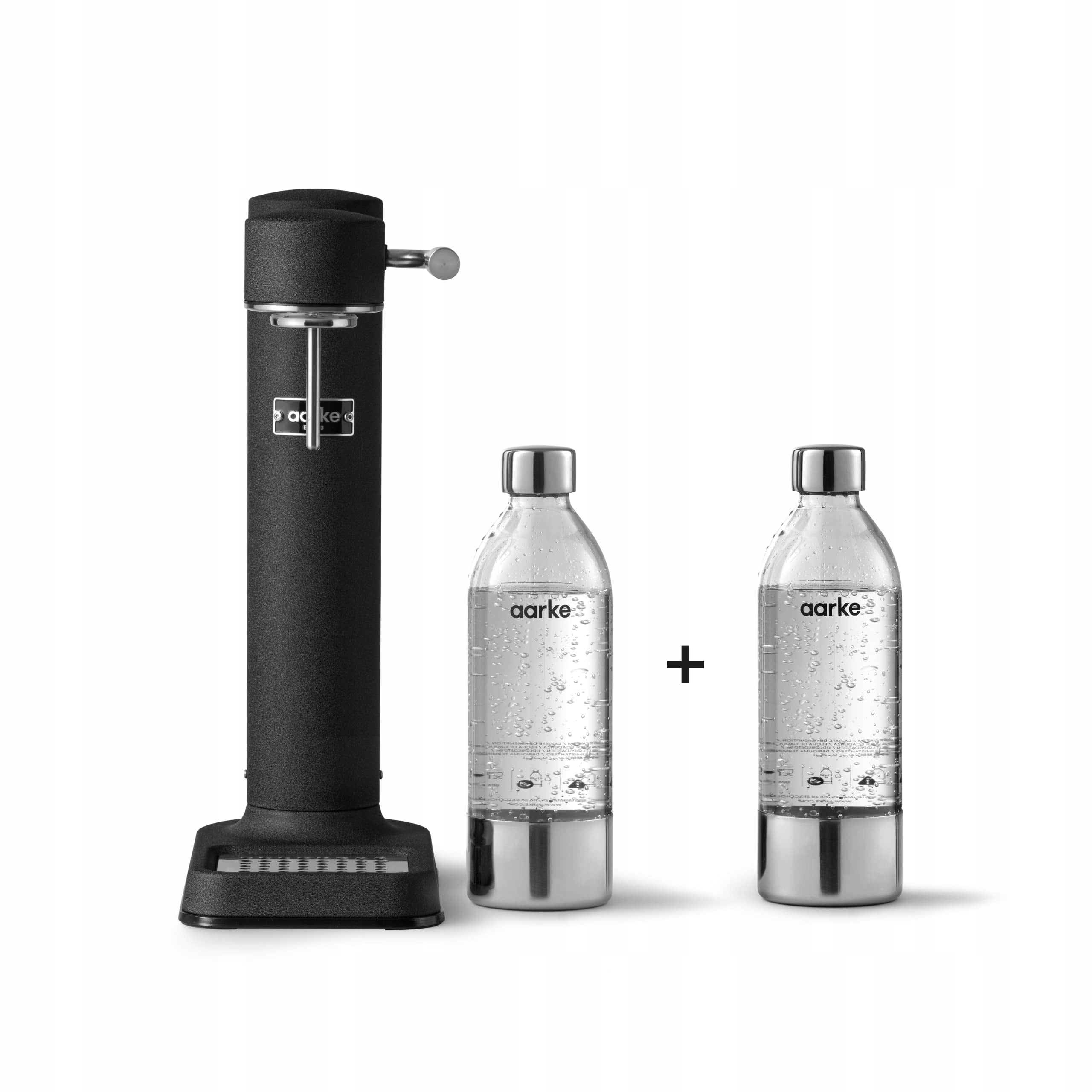 Aarke Carbonator 3 Saturator Stainless Steel Black + 2 Bottles