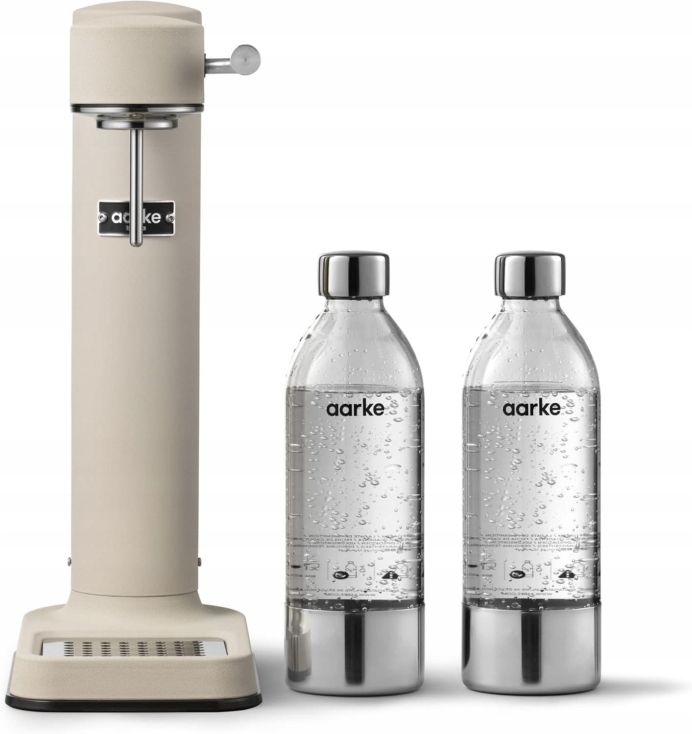 Aarke Carbonator 3 stainless steel saturator 2 BPA free bottles