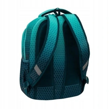Abag Hexagon Lagoon Ombre Green Turquoise Youth Backpack! Manufacturer code 502026038
