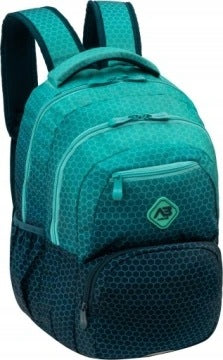 Abag Hexagon Lagoon Ombre Green Turquoise Youth Backpack!
