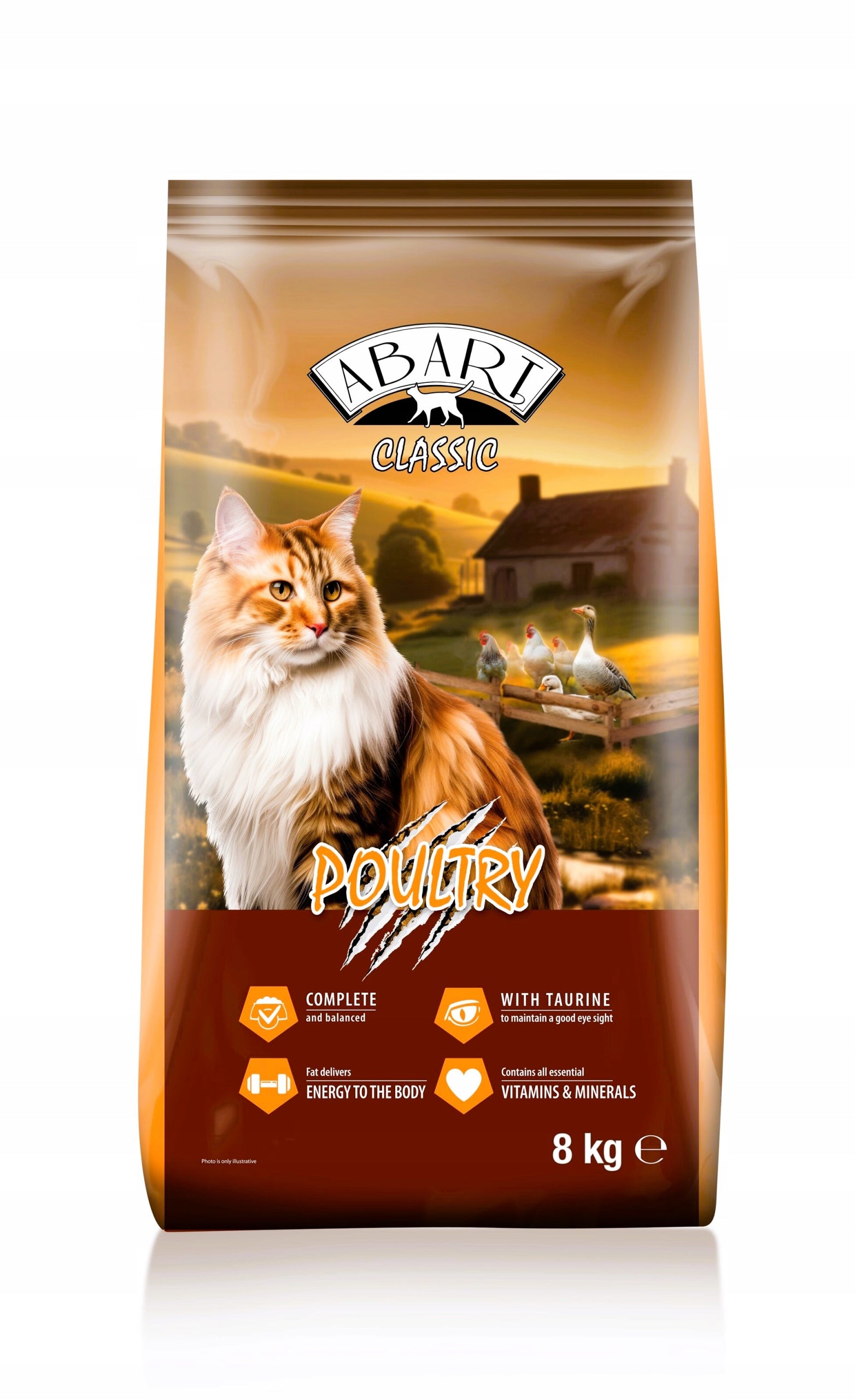 Abart Classic Cat Poultry 8kg Dry Cat Food for Adult Cats, with Poultry