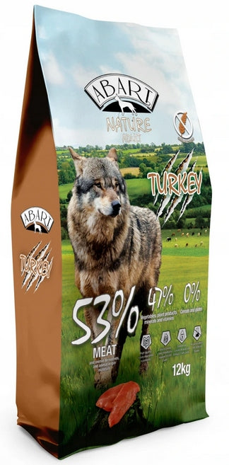 Abart Nature Adult TURKEY 53% Meat 12kg Grain-Free Dog Food