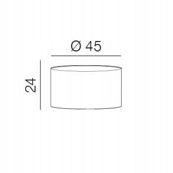 Azzardo Stehlampenschirm Shade TF 45 Schwarz 