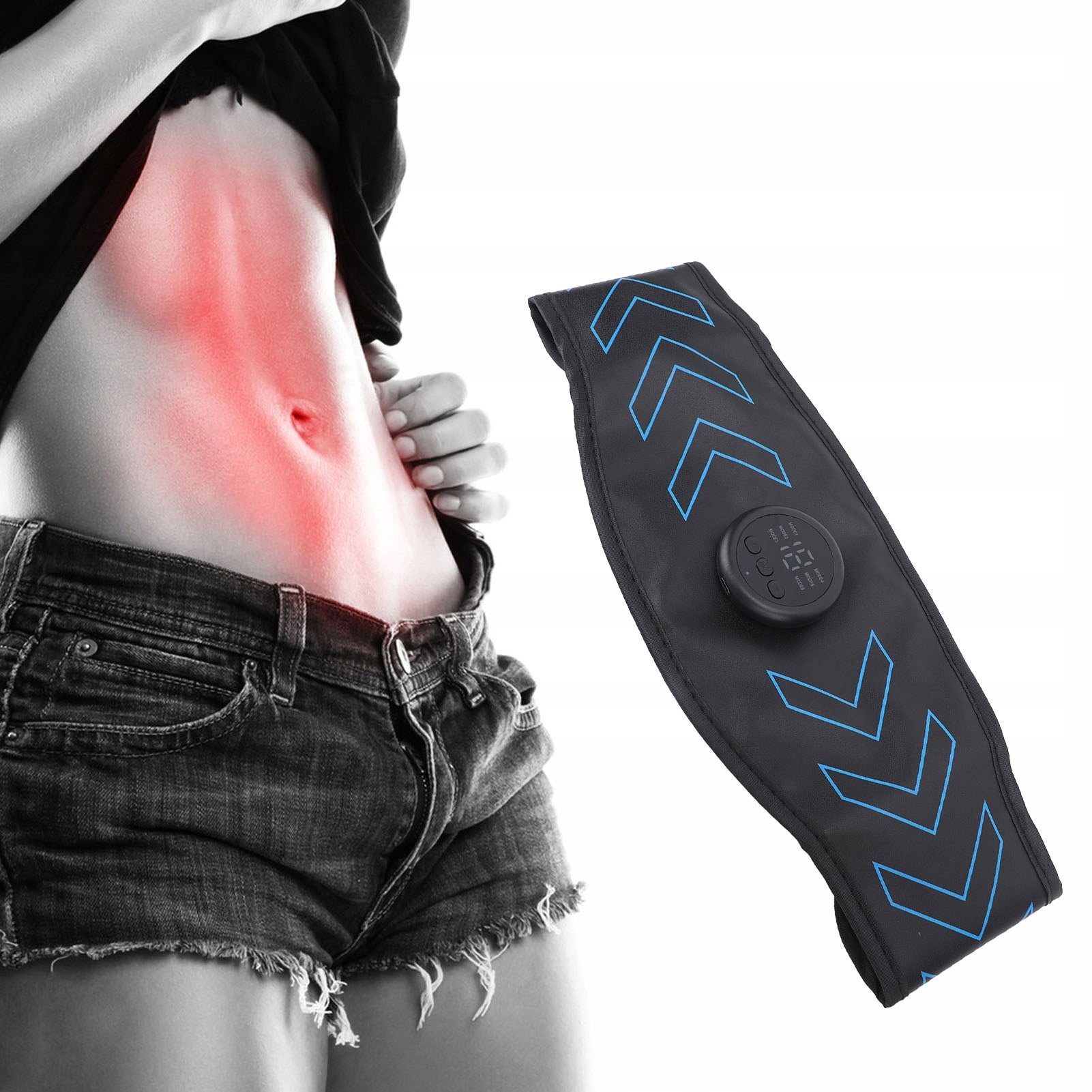 Abdominal MUSCLE ELECTROSTIMULATOR STIMULATOR 6 modes Color black
