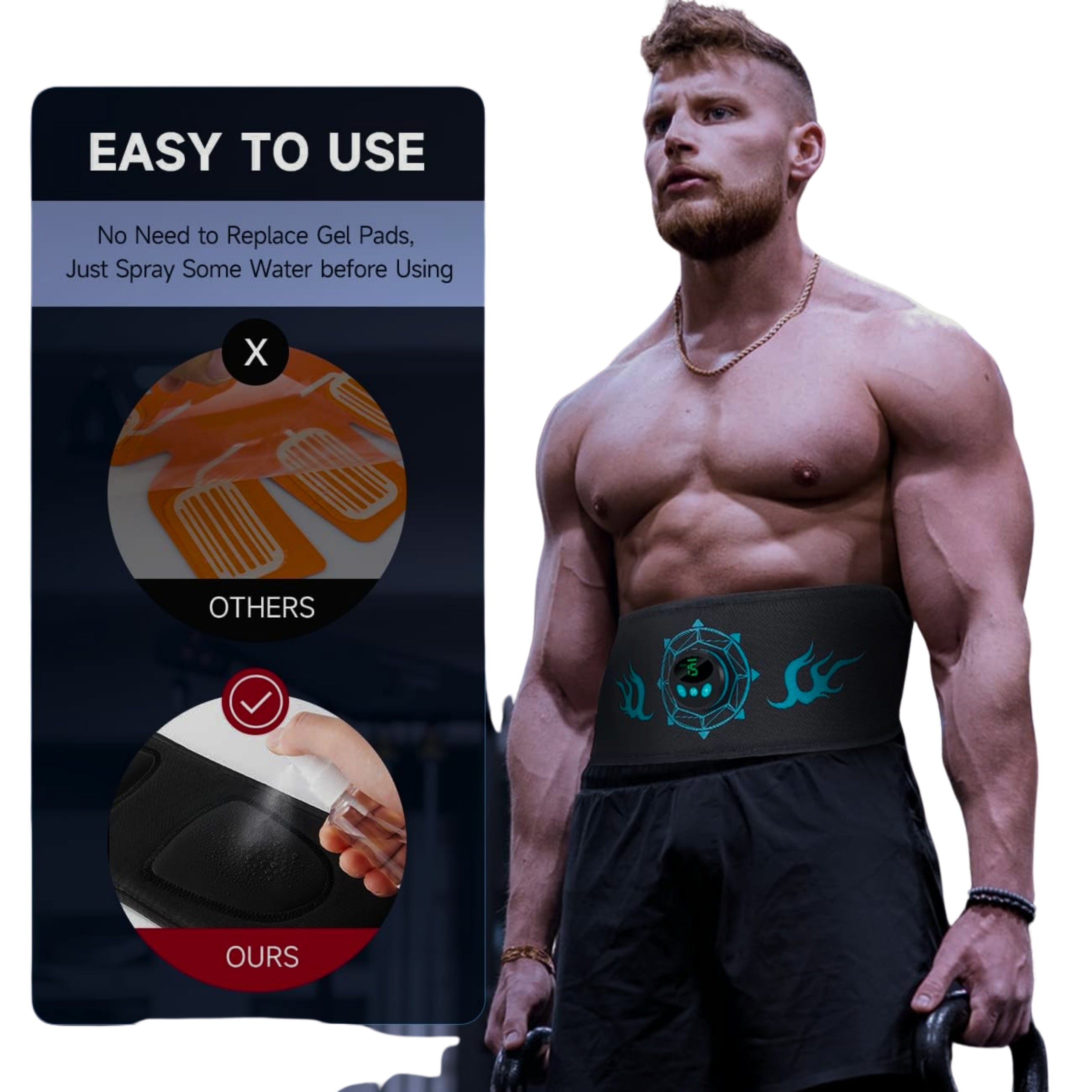 Abdominal Muscle ElectroStimulator Slimming Belt UNIVERSAL ABS 6 Modes Brand no brand