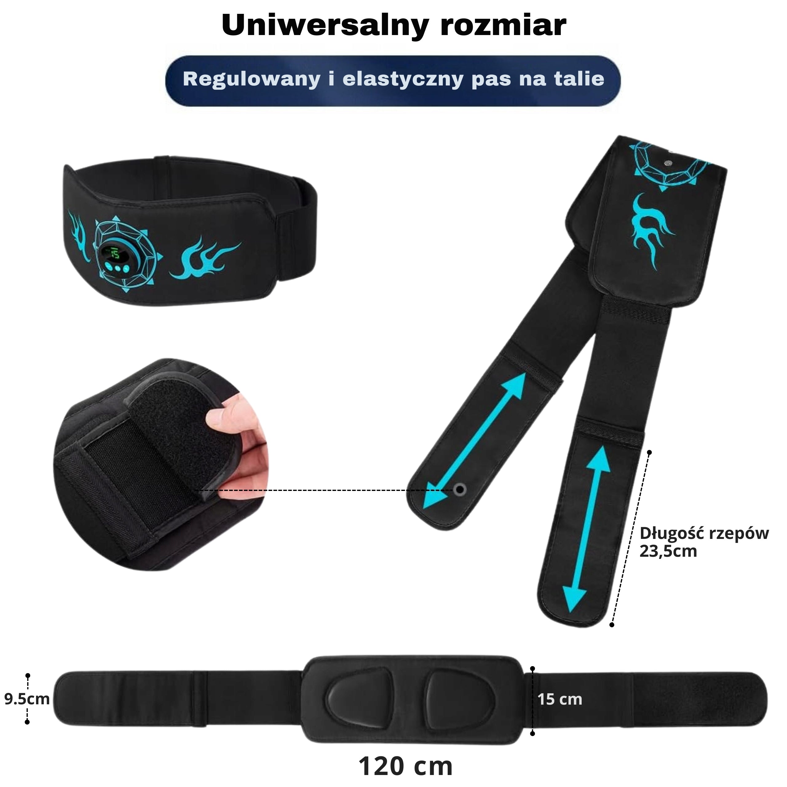 Abdominal Muscle ElectroStimulator Slimming Belt UNIVERSAL ABS 6 Modes Model ElektroStymulator Mięśni Brzucha Pas ABS 6 Trybów