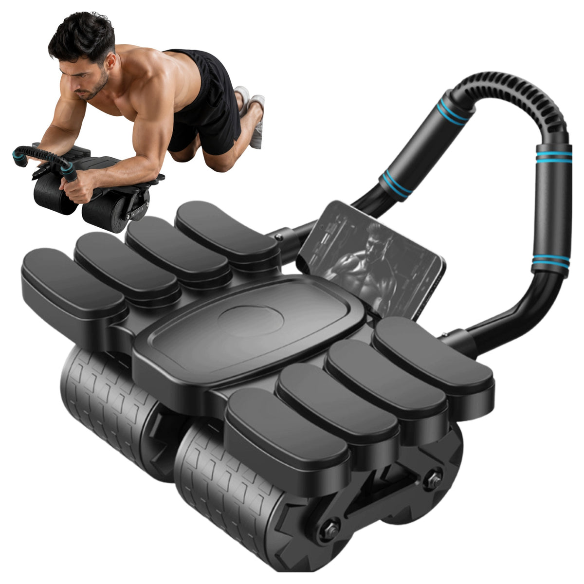 Abdominal Muscle Exercise Device Multi-Wheel Muscle Trainer Packaging status original