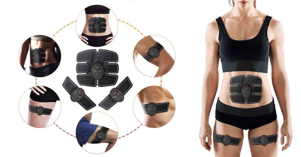 Abdominal and Arm Muscle Stimulator Adjustable 10 Levels 6 EMS Programs Size M