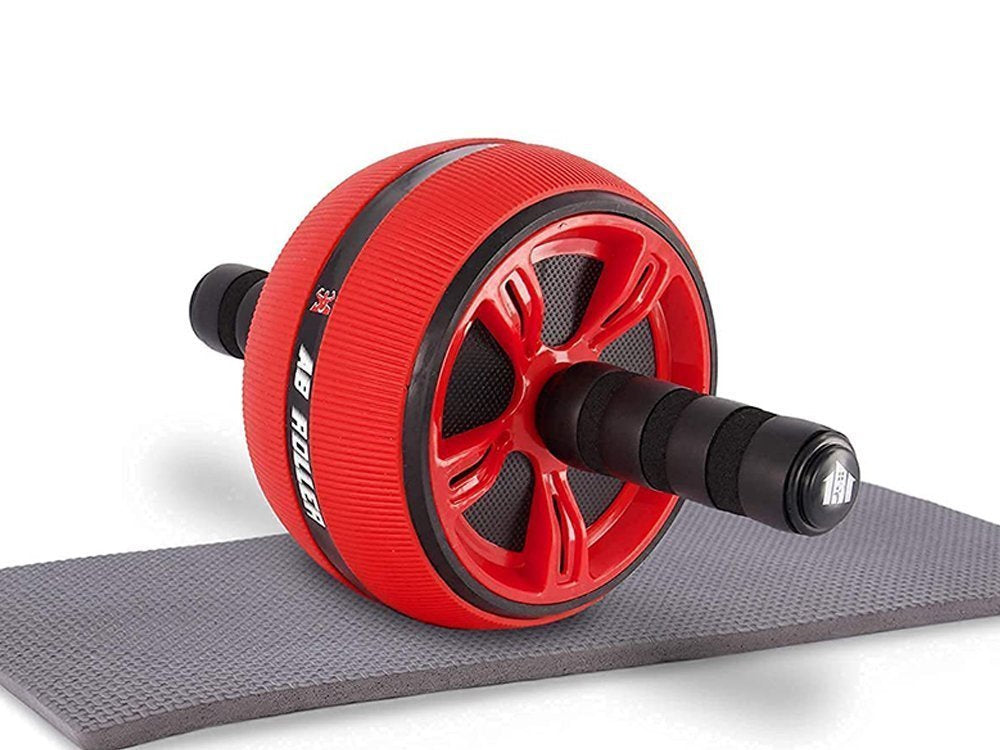 Abdominal exercise roller wheel + mat Color black