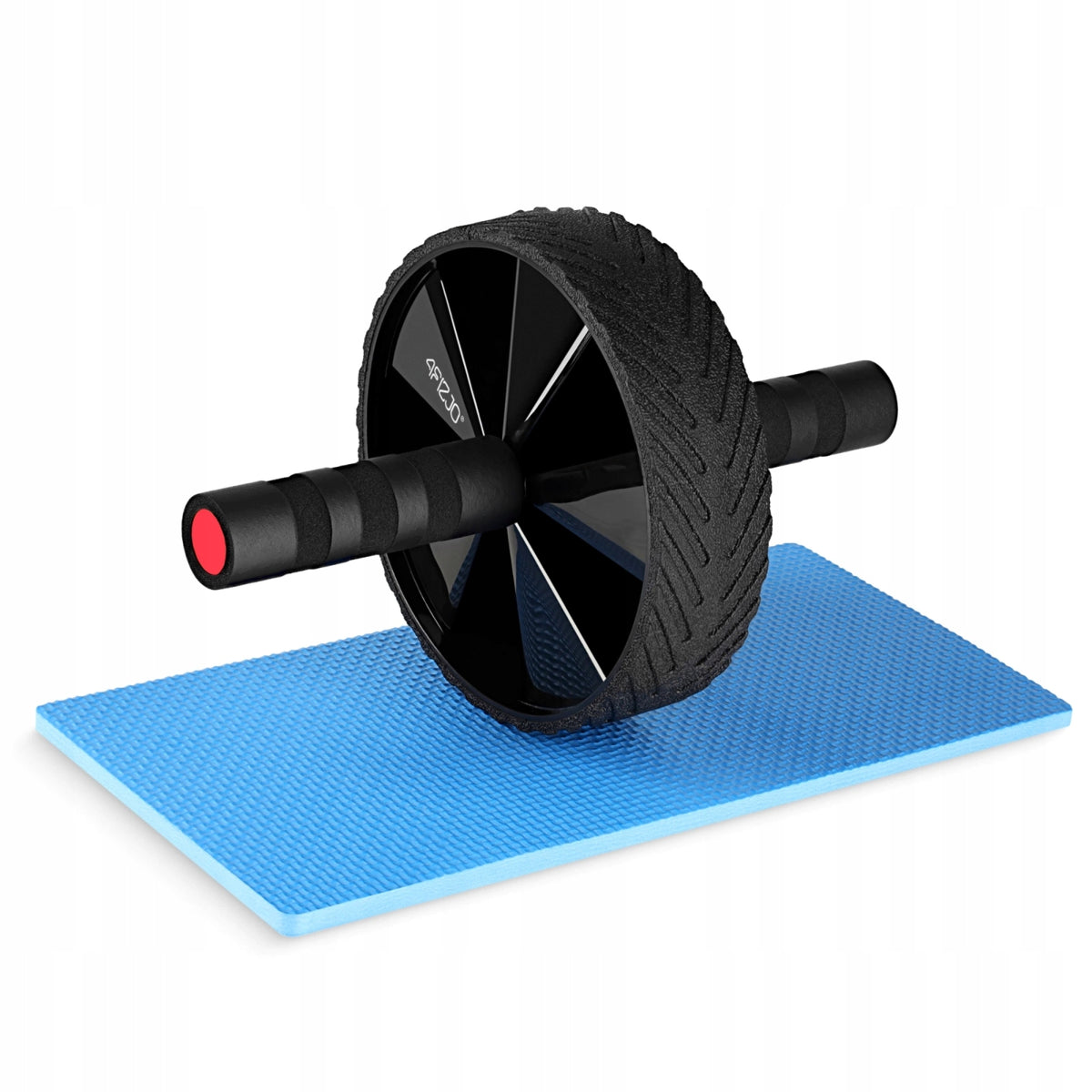 Abdominal muscle exercise wheel 4FIZJO - ABS WHEEL PRO red