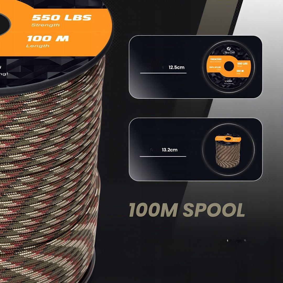 Abma Cord Paracord 550 LBS Nylon Rope CORD 100M 4 mm Manufacturer code Paracord