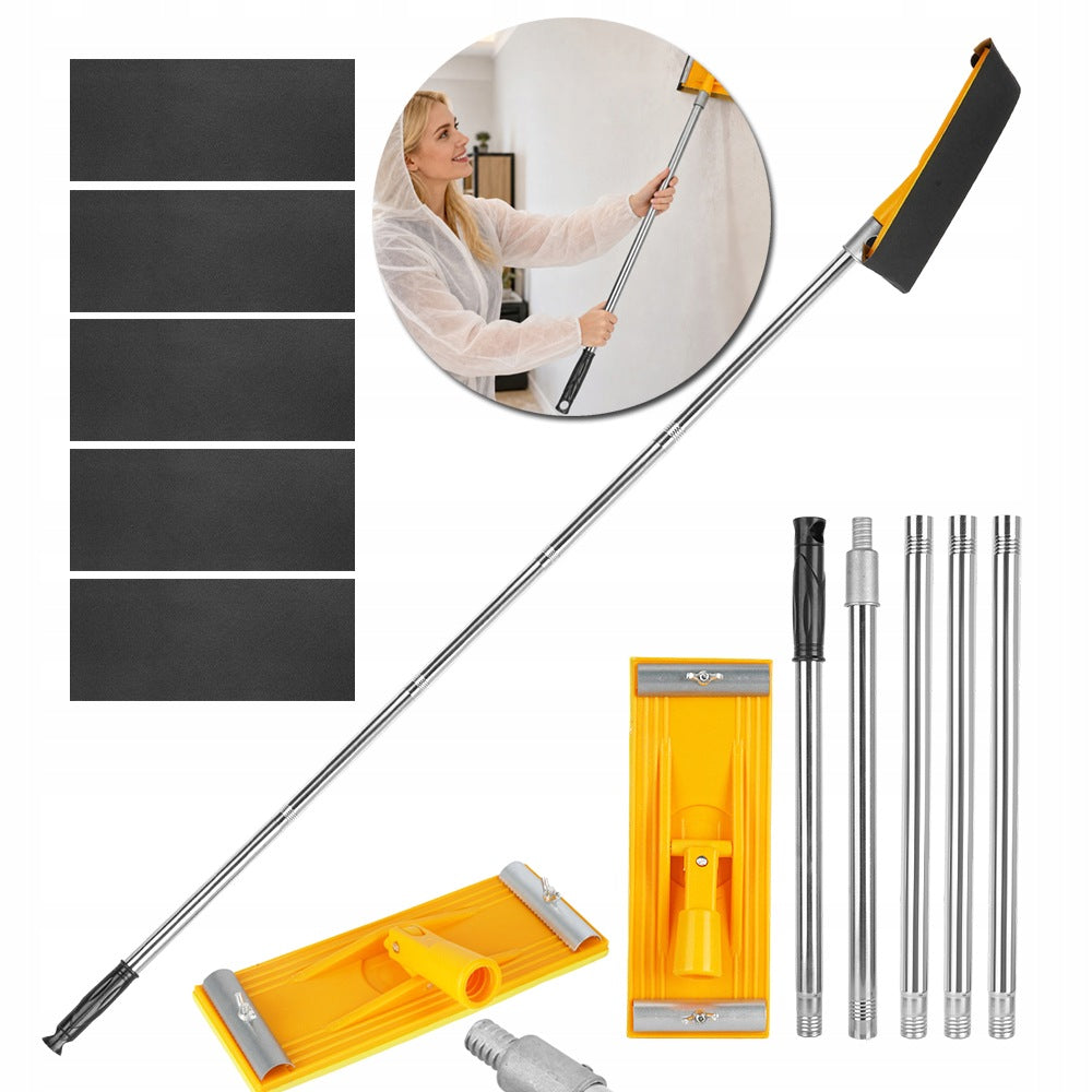 Abrasive Paper Holder with Telescopic Bar 79-190cm, 360° Rotation