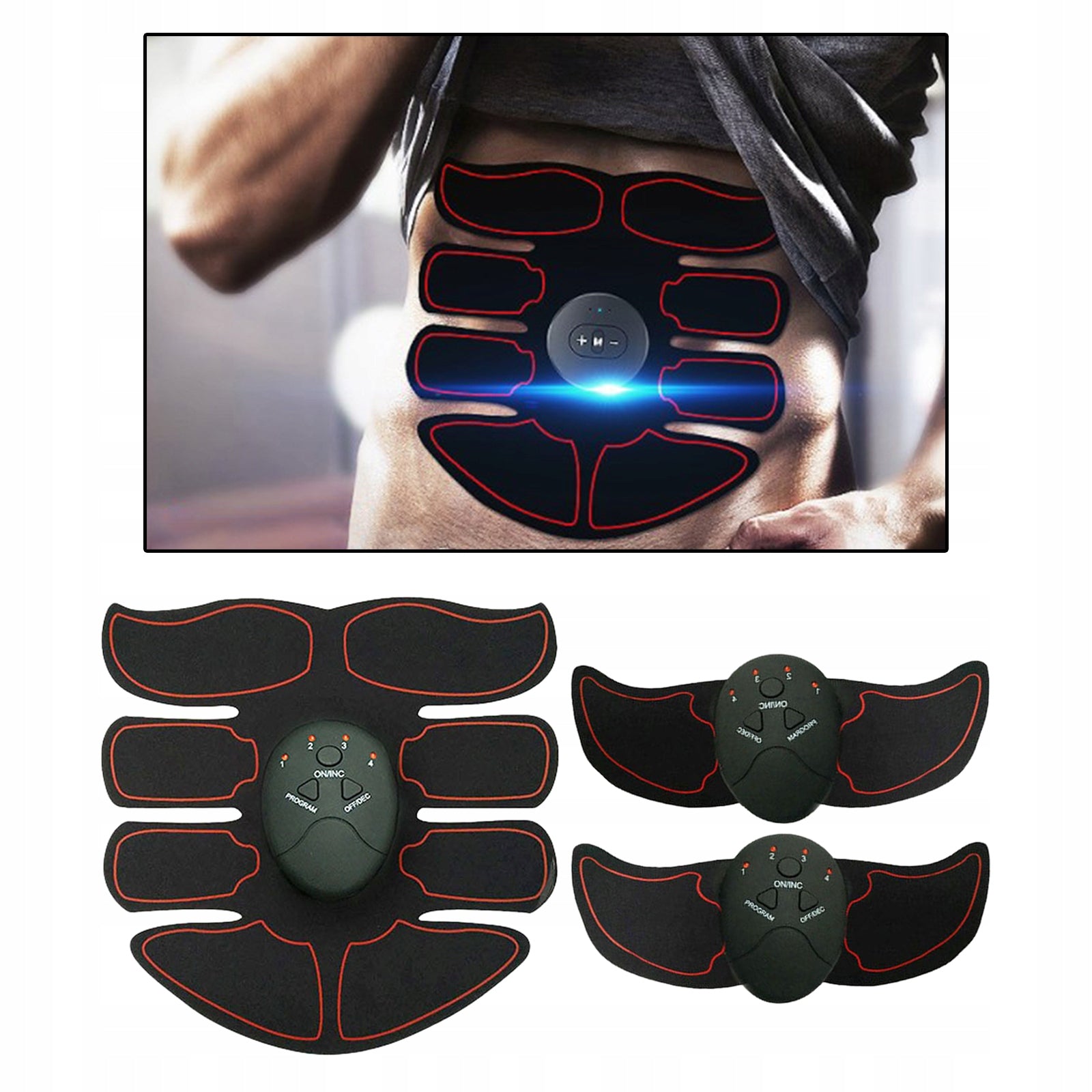 Abs Stimulating Belt Abdominal Toner Training Device for Muscles Size universal