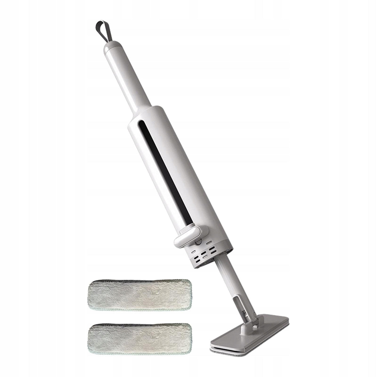 Absorbent Mop Floor Cleaning System Lightweight and 2 Reusable Gray