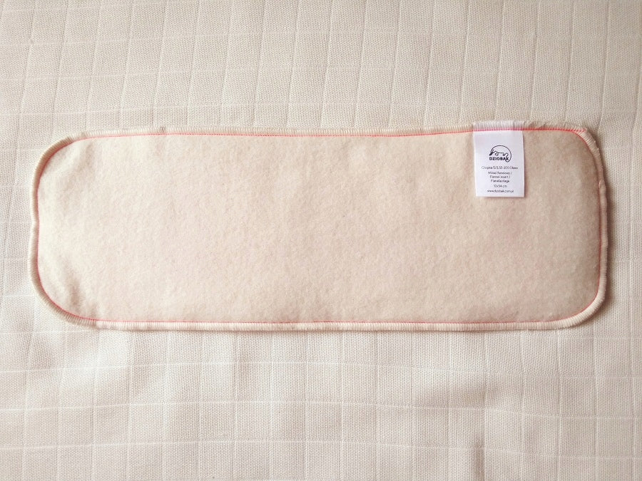 Absorbent cartridge short, unbleached flannel, 5 layers, 12x34 cm, Dziobak