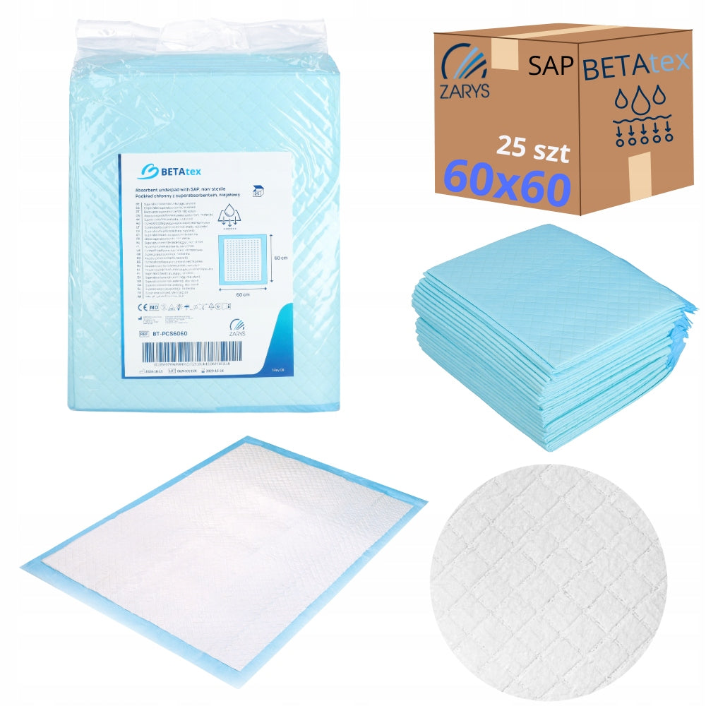Absorbent foundations PREMIUM SAP 60x60 hygienic BETAtex+ by ZARYS 25 pcs.