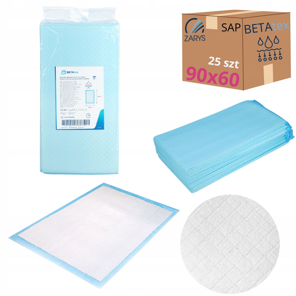 Absorbent foundations PREMIUM SAP 90x60 hygienic BETAtex+ by ZARYS 25 pcs.