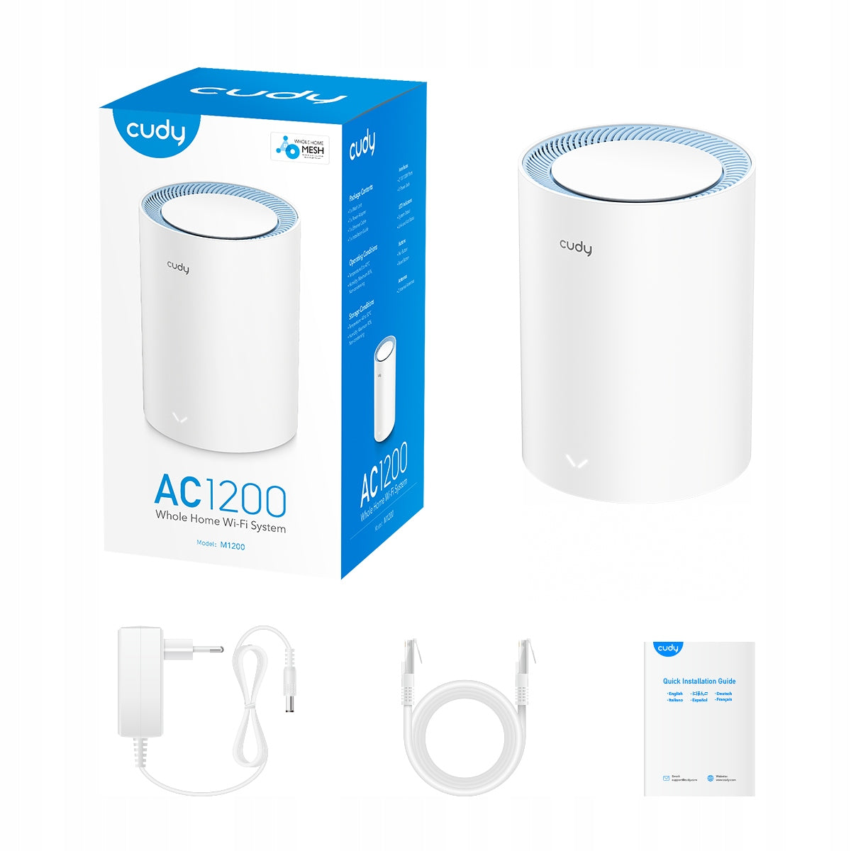 Access Point, Repeater, Router Cudy M1200 802.11a, (Wi-Fi 5), (Wi-Fi 4) Manufacturer Cudy