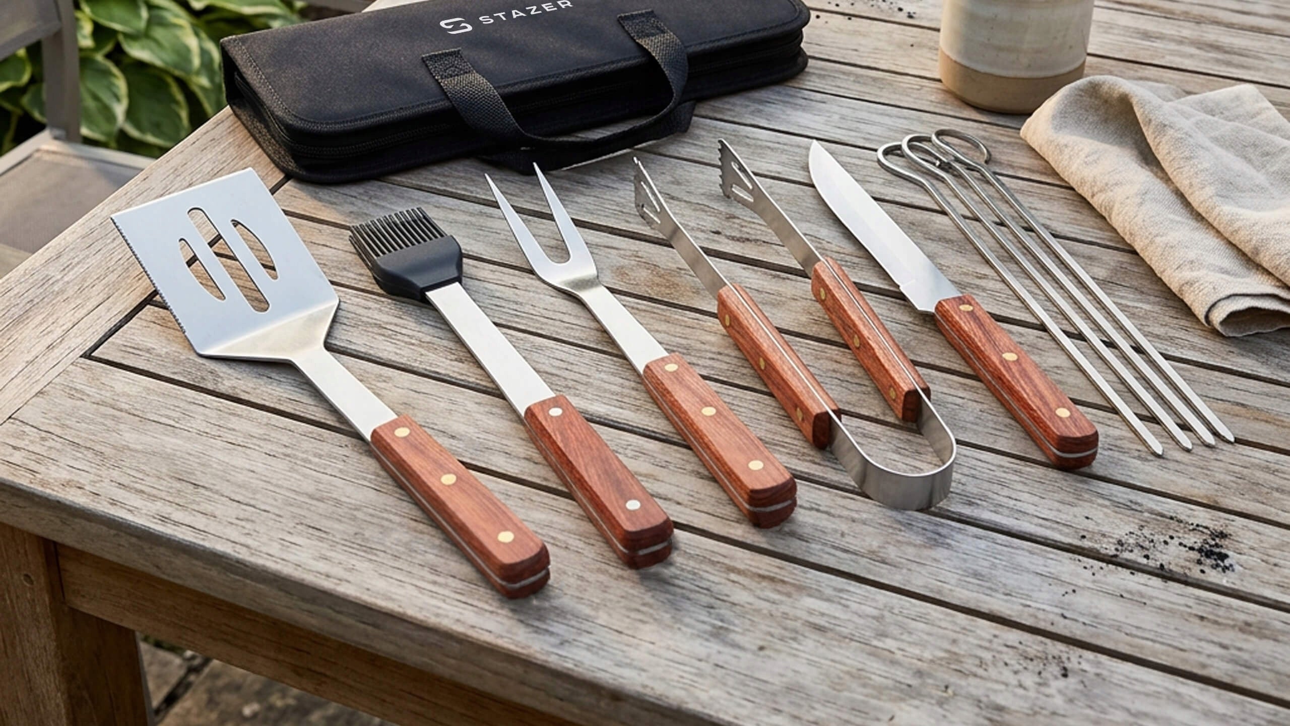 Accessories BBQ Grill Utensils Pliers Spatula Skewers Pouch Product weight with unit packaging 0.776 kg