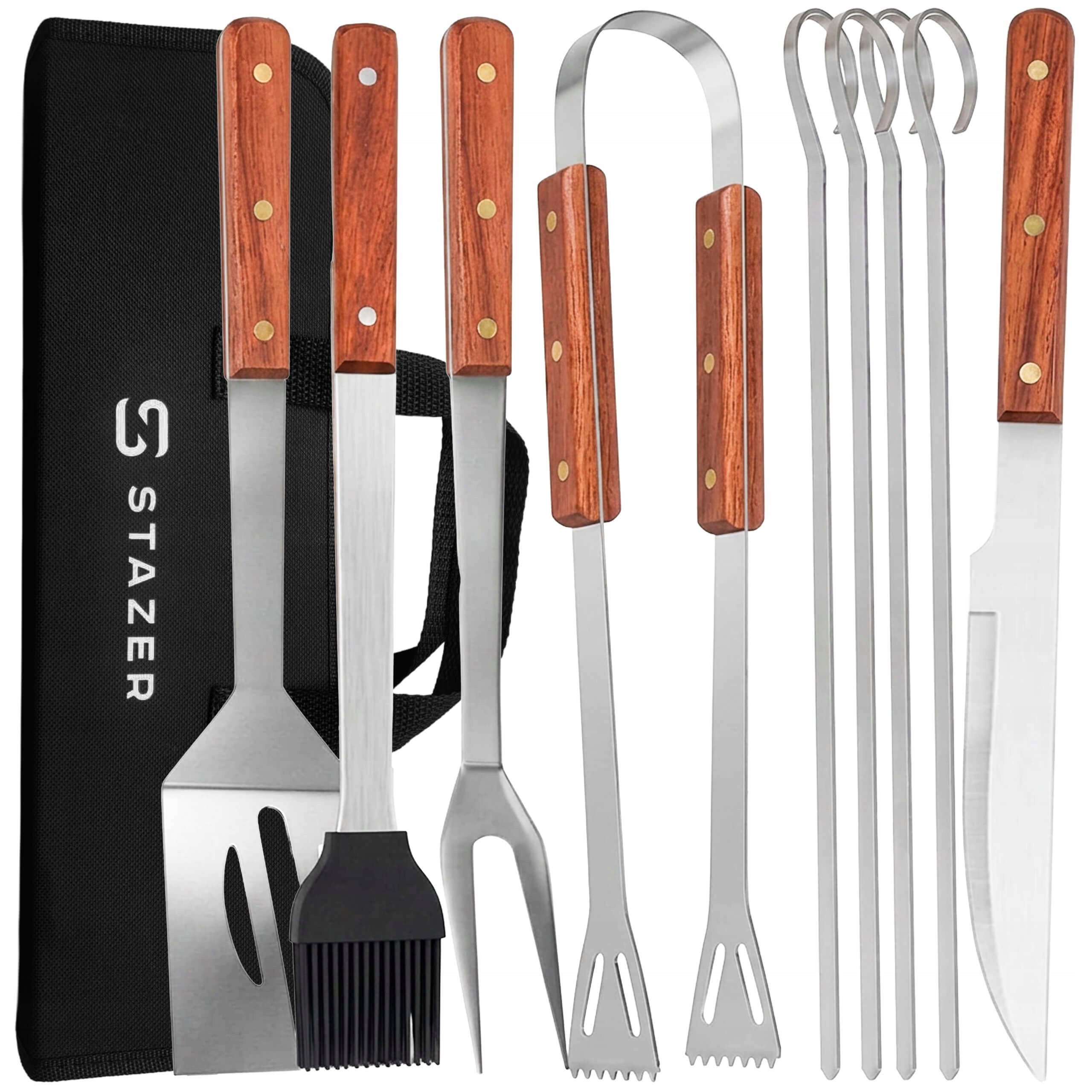 Accessories BBQ Grill Utensils Pliers Spatula Skewers Pouch