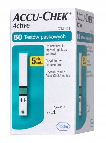 Accu-Chek Active 50 test strips for glucose meter, glucose measurement Packaging status original