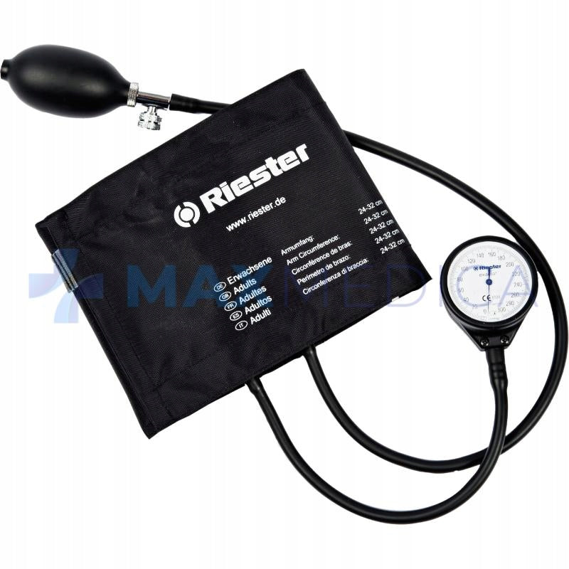 Accurate blood pressure monitor, metal, Velcro cuff, for adults, black