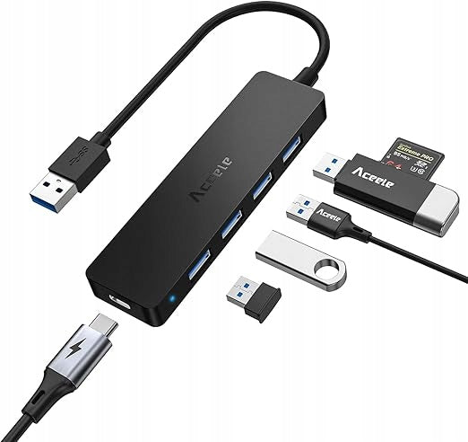 Aceele hub usb, splitter usb 3.0 with 4 usb ports