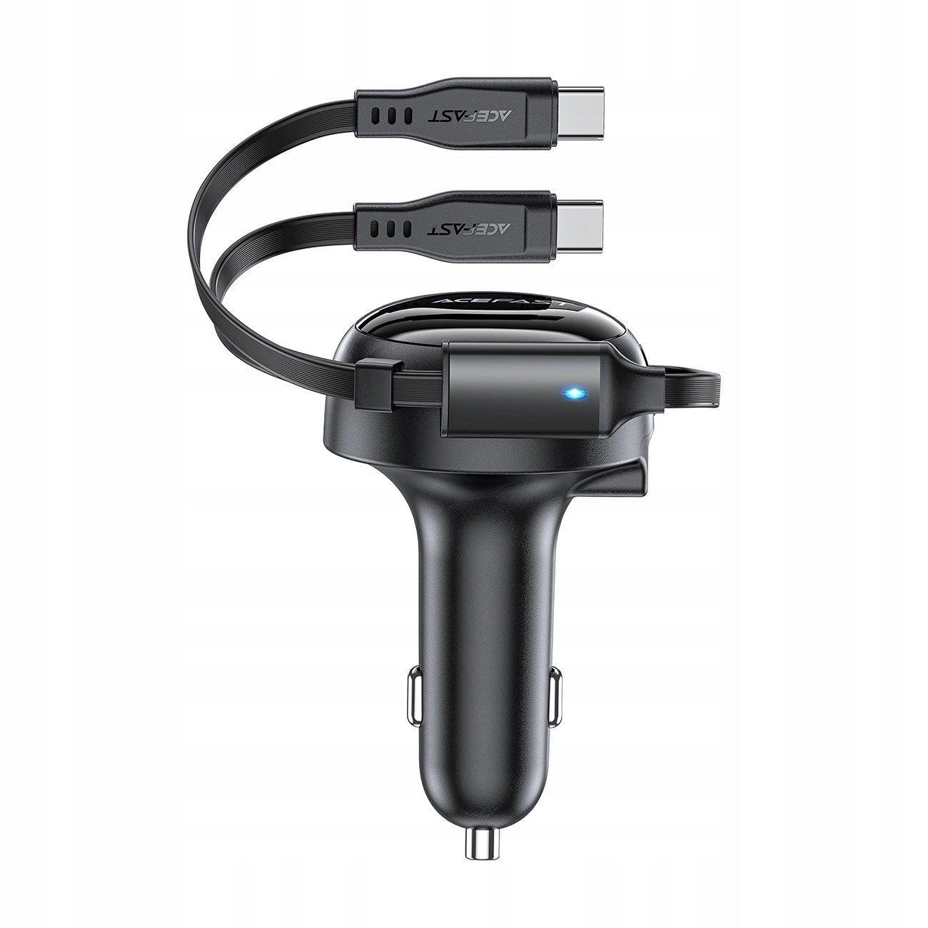 Acefast B13 car charger 53W USB-A / 2 USB-C drop-down cables Manufacturer code 6974316282921