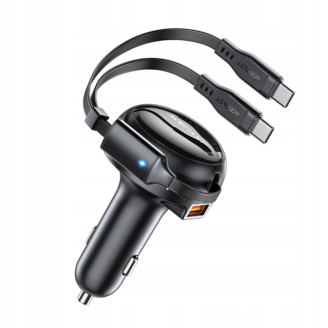 Acefast B13 car charger 53W USB-A / 2 USB-C drop-down cables